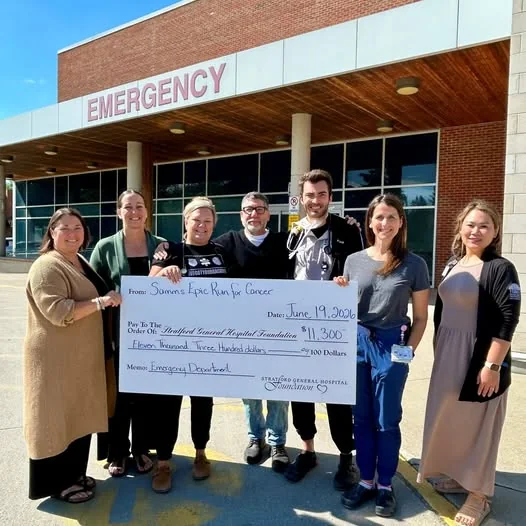 Samm's Epic Run for Cancer donation presentation