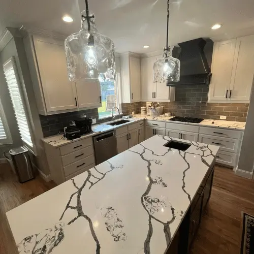 Custom cabinetry and island detail