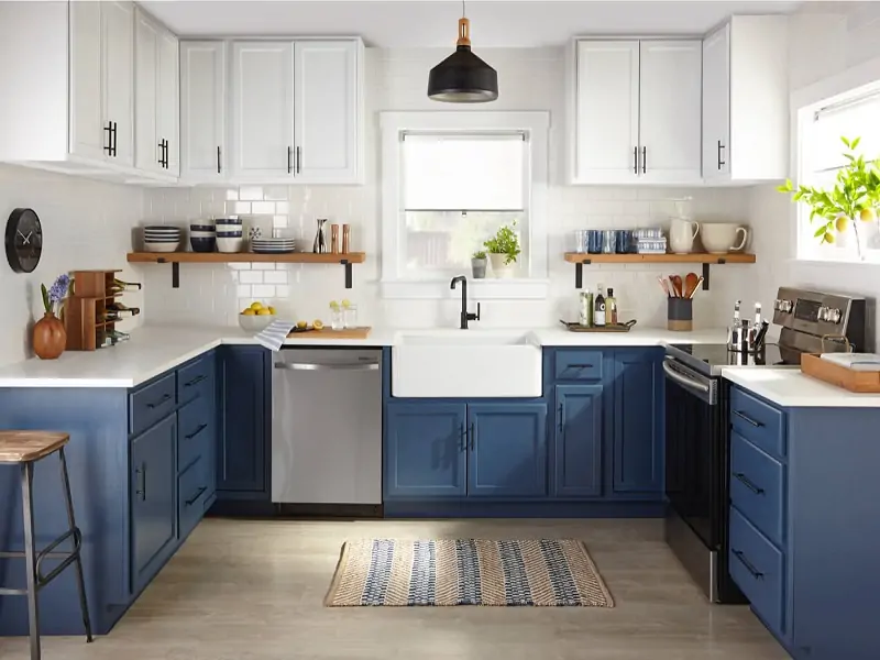 Bright family kitchen, completed