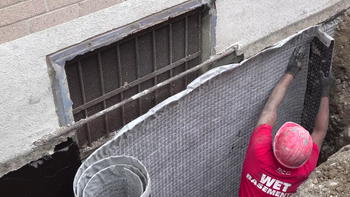 Basement waterproofing system