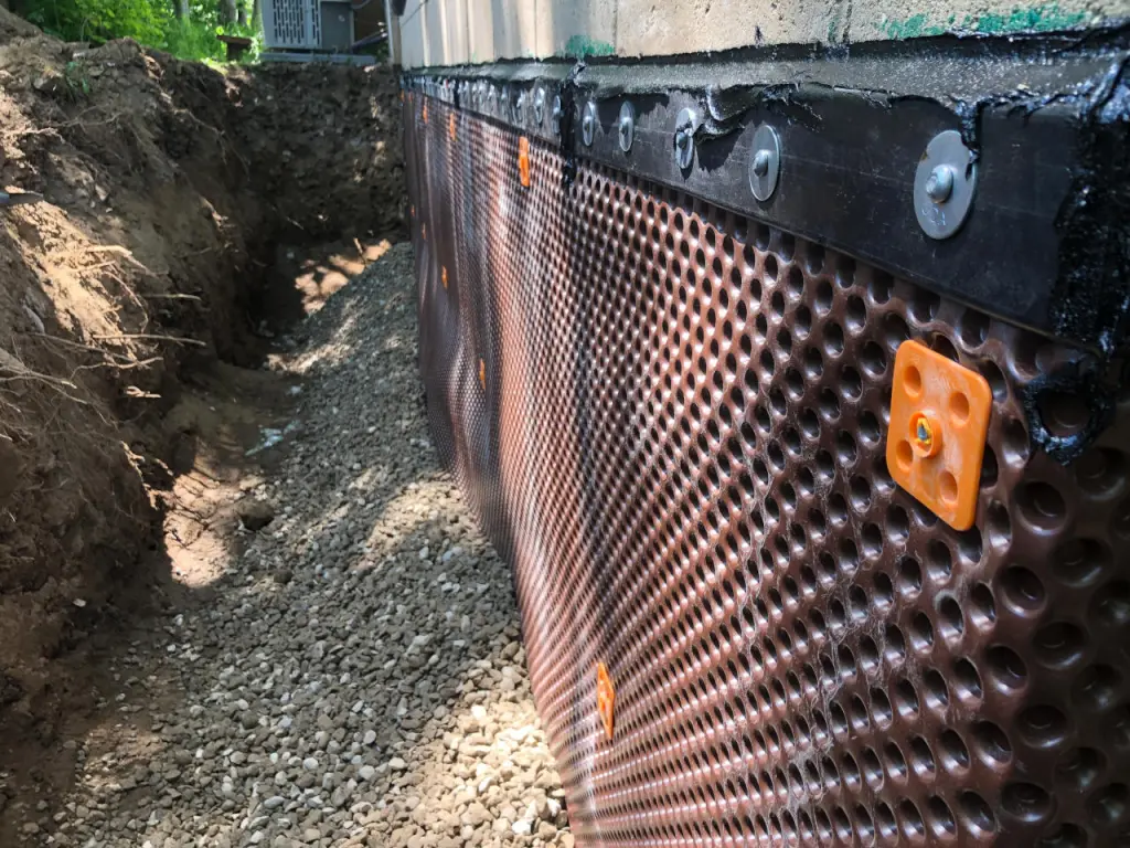 Foundation drainage work