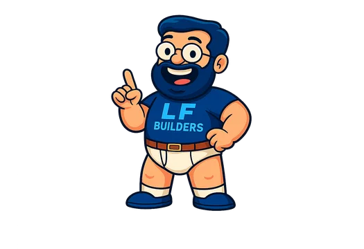 Tighty Whitey Samm Simon, the LF Builders mascot
